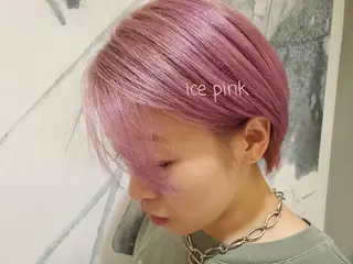 ショート カラー オリーブ透明感カラー 表参道/MIKUのヘアスタイル