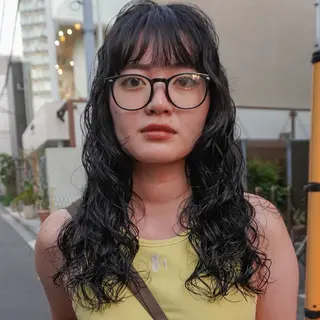 セミロング パーマ ◽️モードヘア◽️ SHOUTOのヘアスタイル