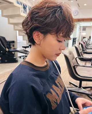 ショート パーマ 🌿ボブ パーマ高橋啓太🌿のヘアスタイル