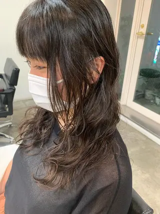 ロング パーマ 似合わせレイヤー カット/KANNAのヘアスタイル