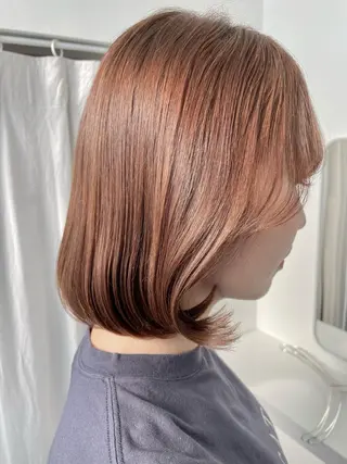 ミディアム カラー 👑髪質改善カラー 中垣斗希のヘアスタイル