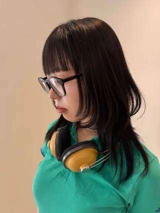 ロング カラー 韓国レイヤーカット/ くすみカラー/モモのヘアスタイル