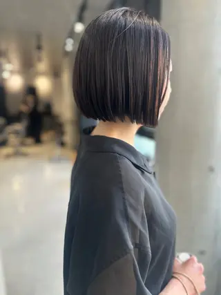 ミディアム ♥️ボブ/ブリーチ なしカラー/mahoのヘアスタイル