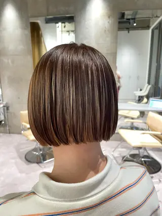 ショート カラー パーマ 海外レイヤー 🇺🇸/ヒナコのヘアスタイル