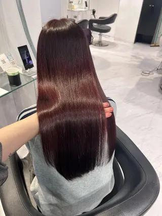 ロング カラー ヘアアレンジ 🦋重くない暗髪🦋 Hana🦋のヘアスタイル