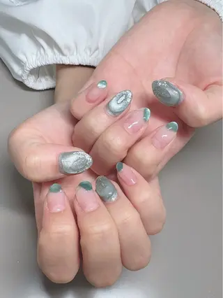 ネイル 艶/マグネット/網紅 /韓国/岩下りほのネイルデザイン