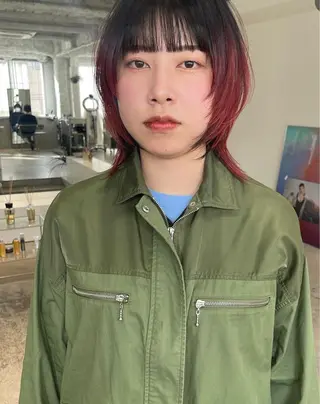 ミディアム カラー oma　袮次金 鈴香のヘアスタイル