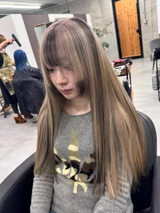 ロング カラー 艶髪✨ブリーチ職人 井手正康のヘアスタイル