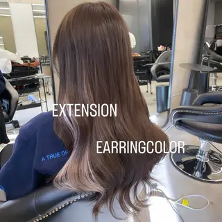 ロング カラー エクステ🩵ブリーチ 韓国ヘア🩵KAEのヘアスタイル