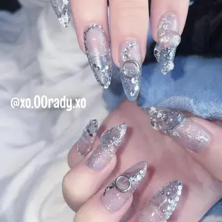 セミロング カラー ヘアアレンジ メンズ キッズ ネイル マツエク・マツパ アイブロウ ⛓Miyu ⛓のネイルデザイン