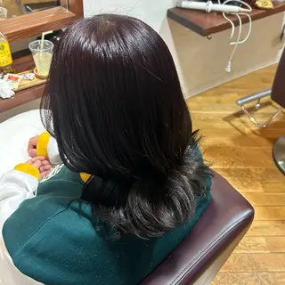 ミディアム カラー 中谷 梨那 SAKURA💜🌸のヘアスタイル