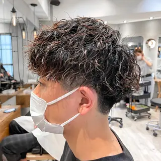 ショート パーマ amie高崎所属・高崎メンズパーマ 髪質改善TAKEのヘアスタイル