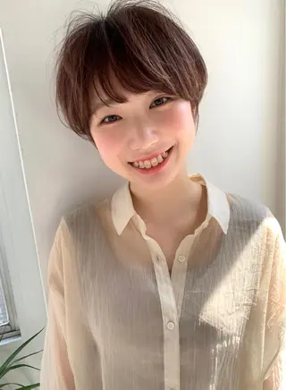 ショート カラー 縮毛矯正/ショート/ レイヤー/畑中正敏のヘアスタイル