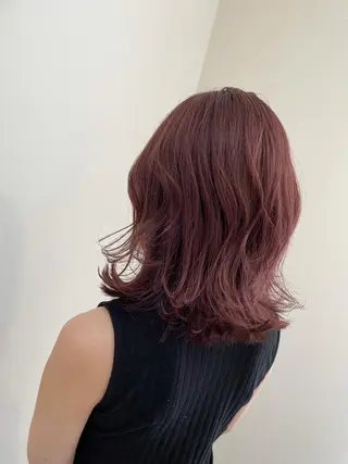 セミロング カラー 縮毛矯正×髪質改善 小笠原大樹のヘアスタイル