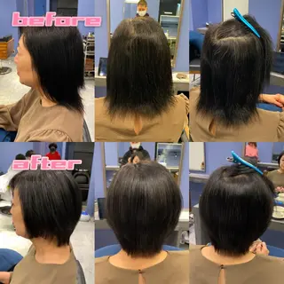 ショート パーマ ブリーチ縮毛矯正/ デサキ ショウヘイのヘアスタイル