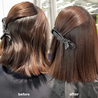 セミロング パーマ 🩰ピンクベージュ 💞midori💞のヘアスタイル