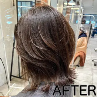 ミディアム カラー 長津 健一郎のヘアスタイル