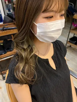 ロング カラー ヘアアレンジ サナ🌱 切りっぱなしボブのヘアスタイル