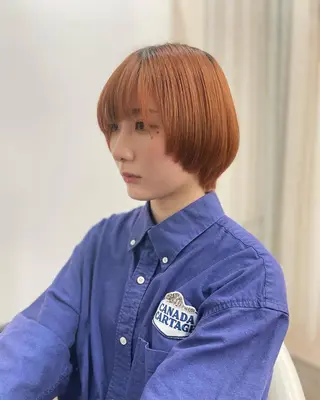 ショート カラー プルエクステ/潤艶 最強矯正/西野入のヘアスタイル