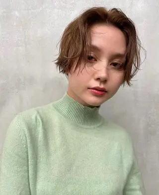 ミディアム カラー パーマ CEINE【セーヌ】 三軒茶屋のヘアスタイル