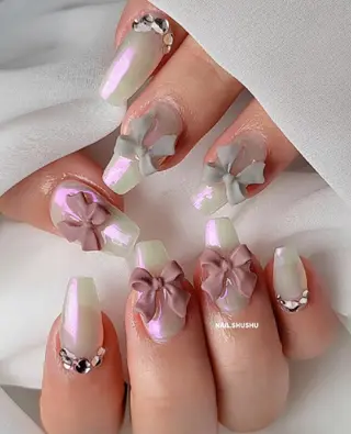ネイル 3dパーツ/流行り 👧shushu❤️のネイルデザイン