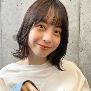 ミディアム カラー 🎧パーソナルケア/ 透明感カラー/ミユのヘアスタイル