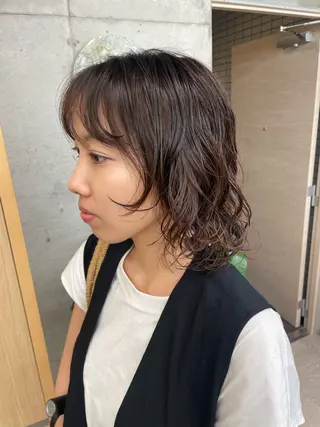ミディアム パーマ Toiro 横浜所属・🎀レイヤー/パーマ カラー/ai🎀のヘアスタイル