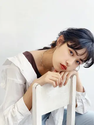 ロング カラー ヘアアレンジ Sana / 韓国ヘア / カラーのヘアスタイル