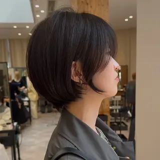 ショート お悩み改善ボブ 顔まわりカット/こうのヘアスタイル