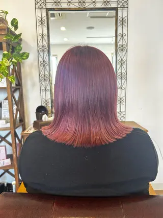 ミディアム カラー SUZU Rimのヘアスタイル