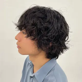 ミディアム 【柏メンズパーマ職人 】店長 KAZUMAのヘアスタイル