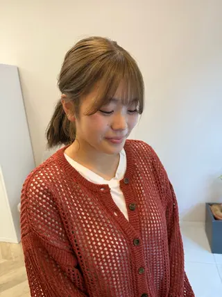 ミディアム 髪質改善ミルクティー SATSUKI🌼.のヘアスタイル