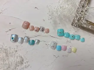 ショート ネイル ネイルPetit Ribbonのネイルデザイン