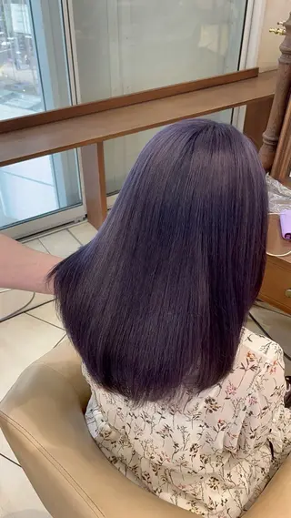 カラー 地毛風ストレート/ ケアカラー/セキネのヘアスタイル