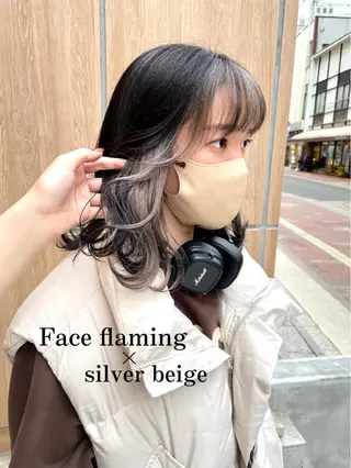 ミディアム 井上 亜海のヘアスタイル