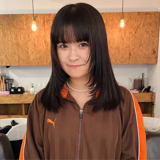 ミディアム 暖色/パーマ 🌼クニトウメイのヘアスタイル