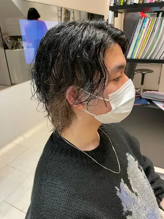 ミディアム カラー パーマ メンズ CiNEMA daikanyama所属・透明感カラー🫧 今泉健太のヘアスタイル
