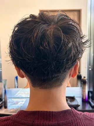 ショート パーマ メンズ EARTH大宮宮原店所属・ri kuのヘアスタイル