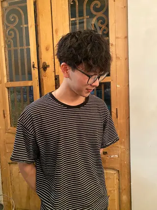 メンズ レイヤーカット/ ダブルカラーサクライのヘアスタイル