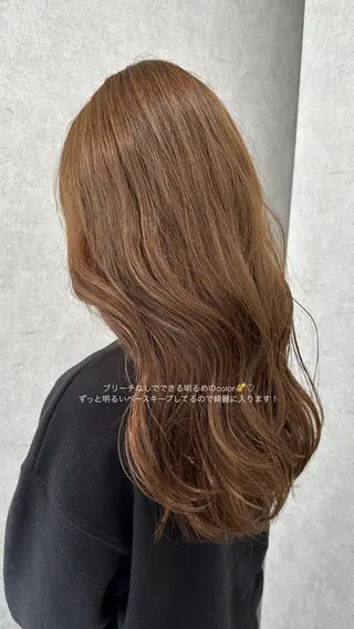 ロング カラー v-lab studio所属・韓国レイヤーカット/ 艶カラー/ noaのヘアスタイル