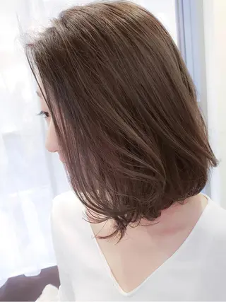 ミディアム 透明感カラー・ 髪質改善🩵イケダのヘアスタイル
