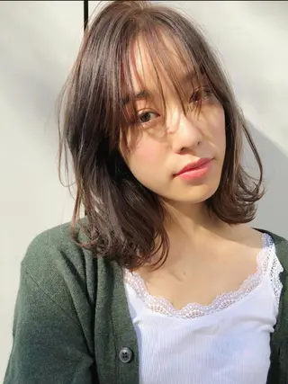 ミディアム VLOW nex the salon所属・韓国風/髪質改善/ ナガヤアキラのヘアスタイル