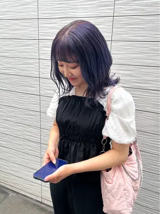 セミロング カラー 透明感カラー/ 髪質改善✨️💞萌愛のヘアスタイル