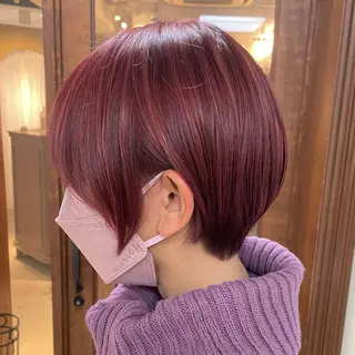 ショート カラー ヘアアレンジ maoブリーチ無し 似合わせカラーのヘアスタイル