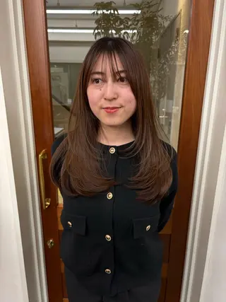 セミロング レイヤー/顔周り/ 透明感/ののか💞のヘアスタイル