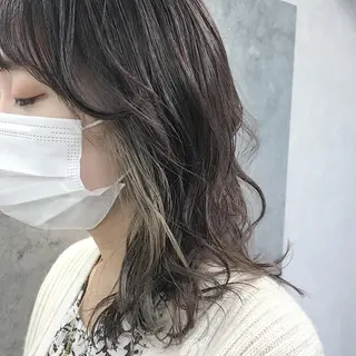 ミディアム 所渉/韓国レイヤー /ウルフカットのヘアスタイル