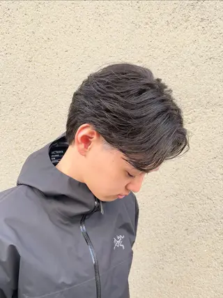 メンズ 慎太朗/パーマ/ボブ /センターパートのヘアスタイル