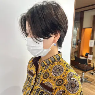 ショート ブリーチなしで透明感 カラー松内真太のヘアスタイル