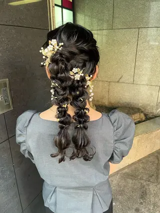 ロング ヘアアレンジ 山下 明子のヘアスタイル
