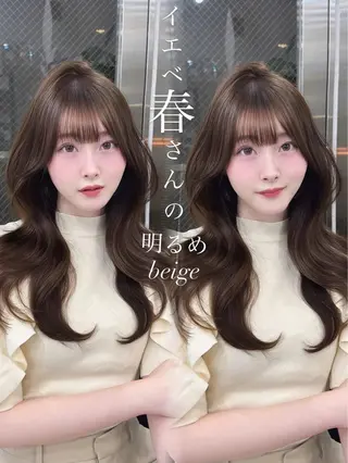 ロング kiti SAKAE所属・HARU/顔周り /ワンホンレイヤーのヘアスタイル